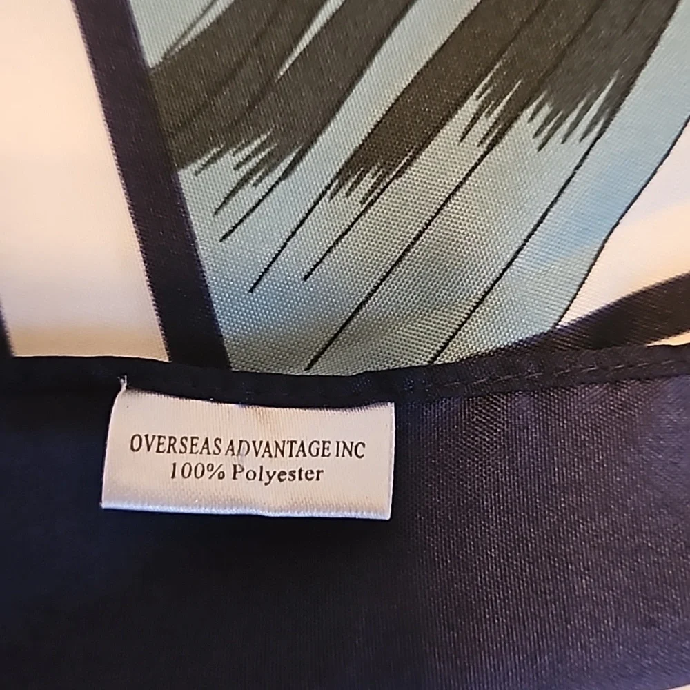 Overseas Advantage INC 100% polyester Blue& pink flowers 27